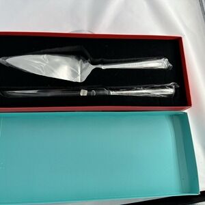 Kate Spade LENOX Take The Cake Blue Band Stainless Dessert Set Knife Spatula